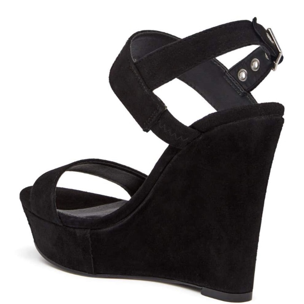 Steve Madden Paragon Suede Platform Wedge Sandal - Picture 2 of 8